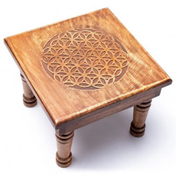 Table Fleur de Vie en Bois Vibrations Cristallines