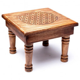 Table Fleur de Vie en Bois Vibrations Cristallines
