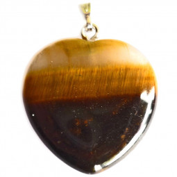 Pendentif Coeur en Oeil de Tigre