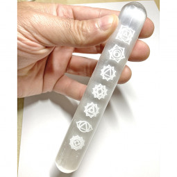 Bâton de massage en Sélénite 7 Chakras