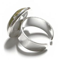 Bague Argent & Unakite