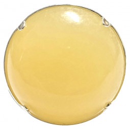 Bague Argent & Calcite Jaune