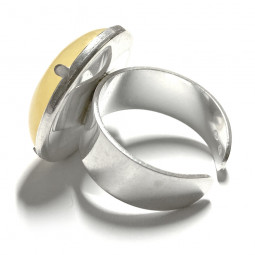 Bague Argent & Calcite Jaune