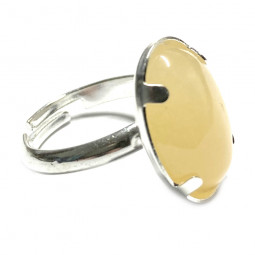 Bague Argent & Calcite Jaune