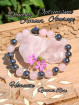 Bracelet en Hématite & Quartz Rose Vibrations Cristallines