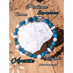Bracelet Apatite & Howlite Vibrations Cristallines