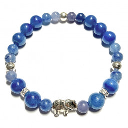 Bracelet Boules en Aventurine Bleue Vibrations Cristallines