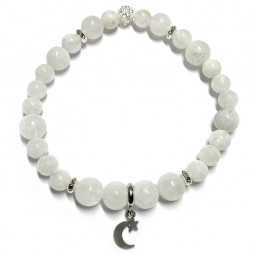 Bracelet en Pierre de Lune Vibrations Cristallines