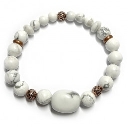 Bracelet en Howlite Vibrations Cristallines