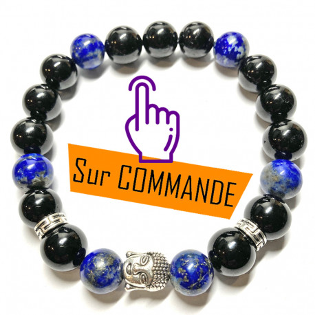 Bracelet en Tourmaline & Lapis Lazuli