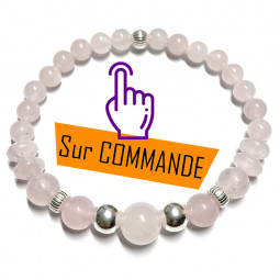 Bracelet Boules en Quartz Rose Vibrations Cristallines