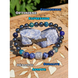 Bracelet 3 Pierres Vibrations Cristallines