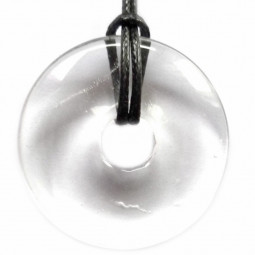 Pendentif Donut en Cristal de Roche