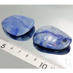 Pendentif Pétale en Aventurine Bleue Vibrations Cristallines