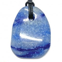 Pendentif Pétale en Aventurine Bleue Vibrations Cristallines