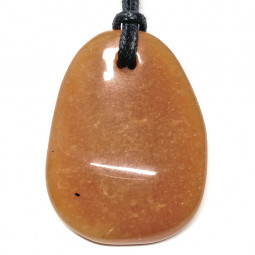 Pendentif Pétale en Aventurine Rouge Vibrations Cristallines