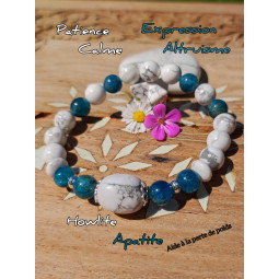 Bracelet Apatite & Howlite Vibrations Cristallines
