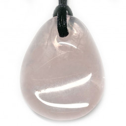 Pendentif Pétale en Quartz Rose Vibrations Cristallines