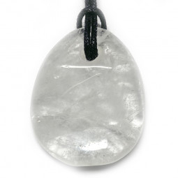 Pendentif Pétale en Cristal de Roche Vibrations Cristallines