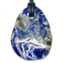Pendentif Pétale en Sodalite Vibrations Cristallines
