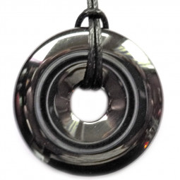 Pendentif Donut en Hématite