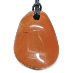 Pendentif Pétale en Jaspe Rouge Vibrations Cristallines