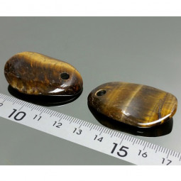 Pendentif Pétale en Oeil de Tigre Vibrations Cristallines