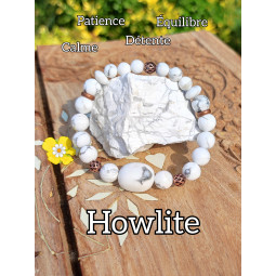 Bracelet en Howlite Vibrations Cristallines