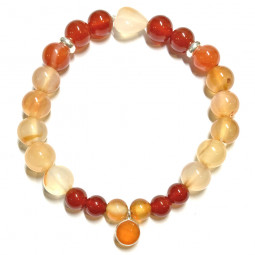 Bracelet Boules en Cornaline