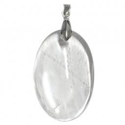 Pendentif Cabochon en Cristal de Roche Vibrations Cristallines