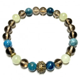 Bracelet Boules 3 Pierres Vibrations Cristallines