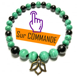 Bracelet en Shungite & Malachite