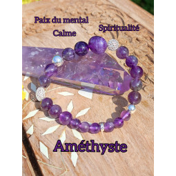 Bracelet en Améthyste Vibrations Cristallines