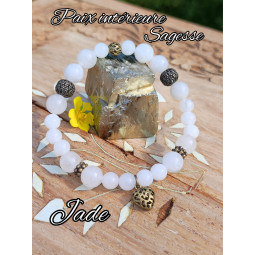 Bracelet Boules en Jade de Chine Vibrations Cristallines