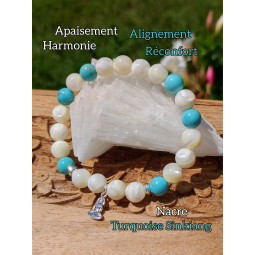 Bracelet en Nacre & Turquoise