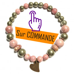 Bracelet en Pyrite & Rhodonite Vibrations Cristallines