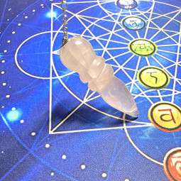 Pendule Pharaon en Quartz Rose
