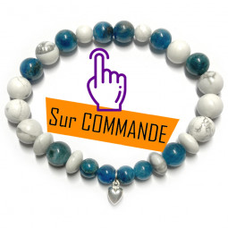 Bracelet Apatite & Howlite Vibrations Cristallines