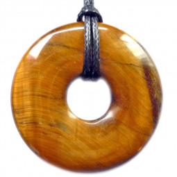 Pendentif Donut en Oeil de Tigre