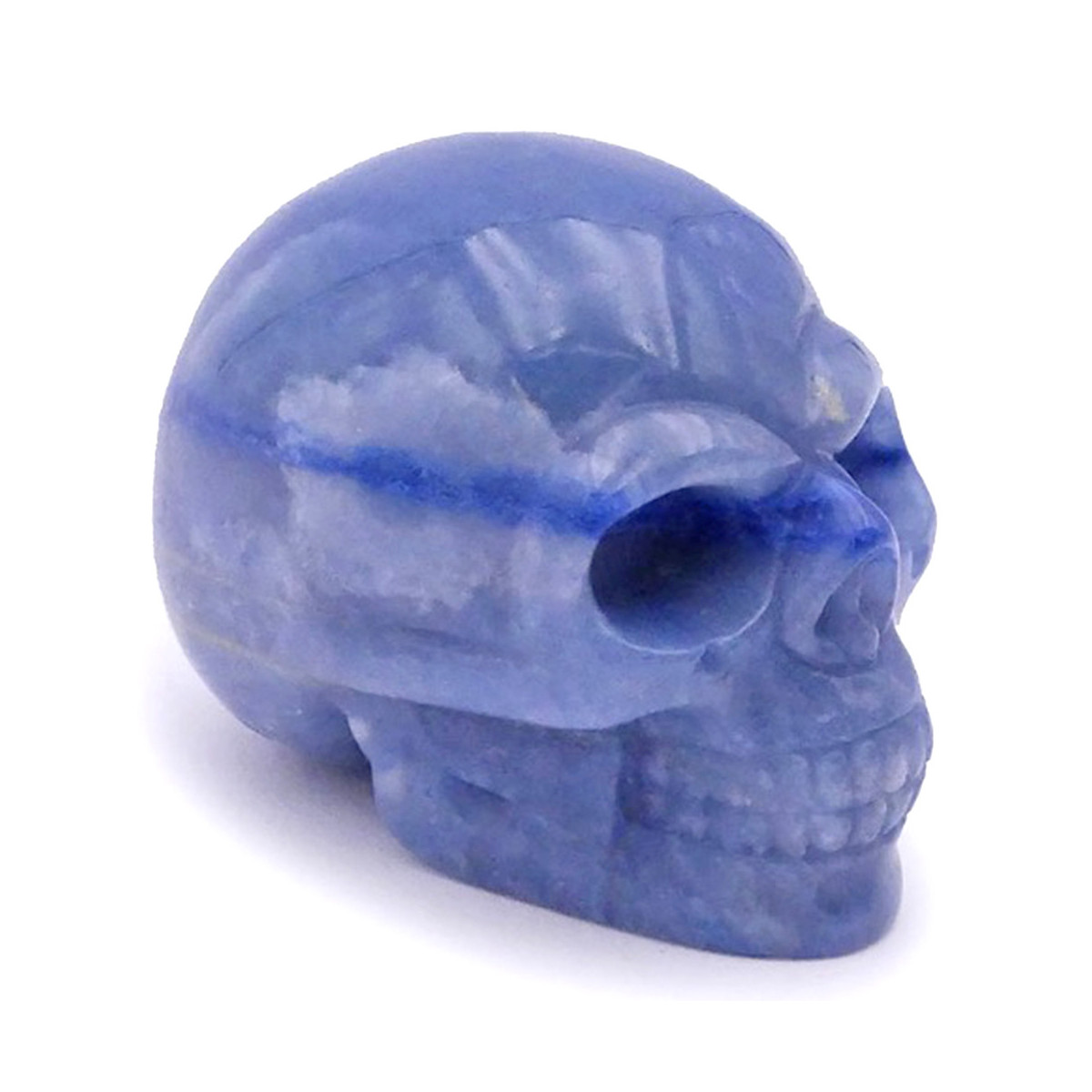 Crâne en Aventurine Bleue
