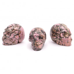 Crâne en Rhodonite