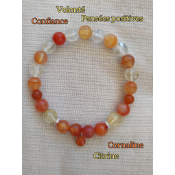 Bracelet en Cornaline & Citrine