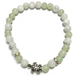 Bracelet Boules en Jade & Pierre de Lune