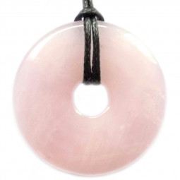 Pendentif Donut en Quartz Rose