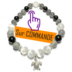 Bracelet Boules 3 Pierres Vibrations Cristallines