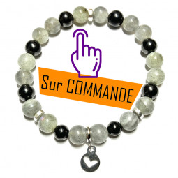 Bracelet en Labradorite & Shungite Vibrations Cristallines