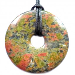 Pendentif en Unakite Forme Donut