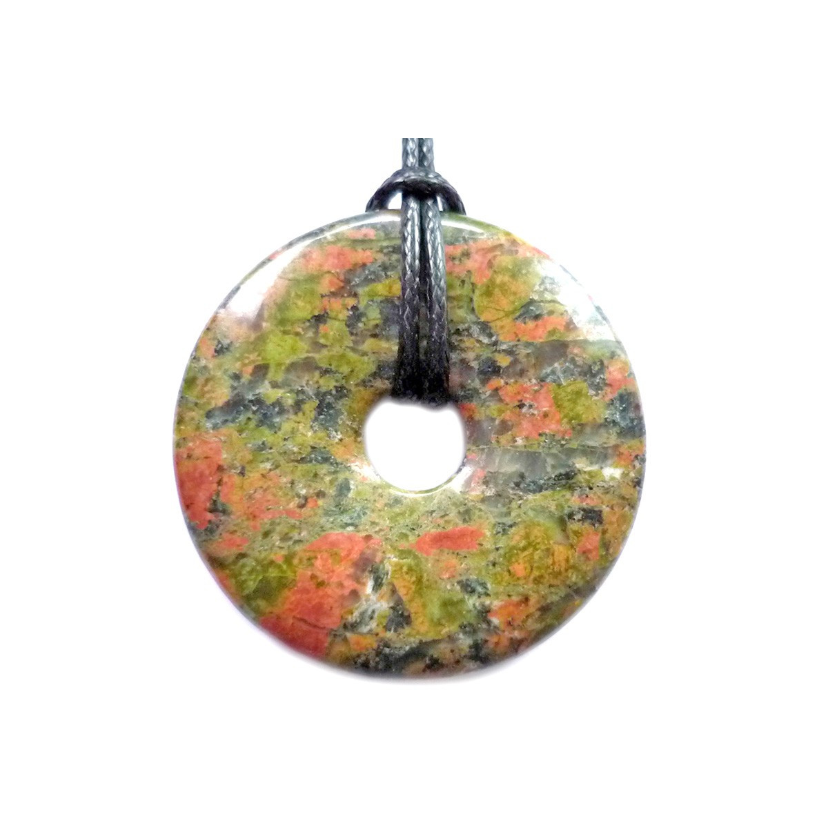Pendentif en Unakite Forme Donut