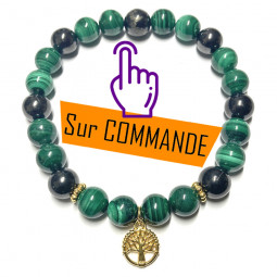 Bracelet en Shungite & Malachite