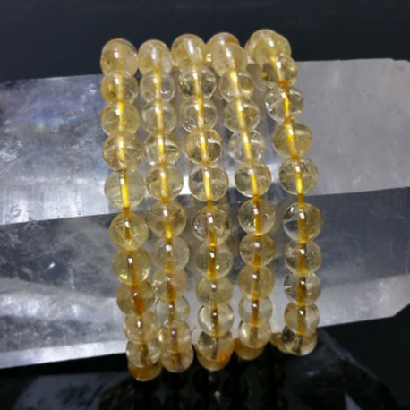 Bracelet Boules en Citrine